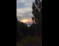 Sunset nature view on time lapse video
