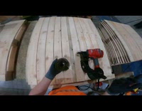 Man Load Nail Gun then Throws Pallet