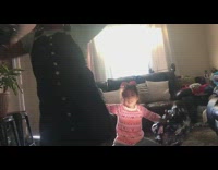 Collab KaleSaladIG - Sisters cheerleading routine together pompoms