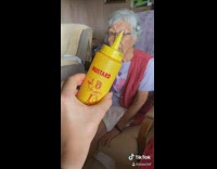 Grandma fake mustard bottle prank