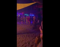 Drunk Man Dragged Out of Fire Show