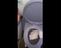 Collab BitchMP - Guy eye pops toilet paper in airplane toilet 