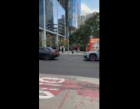 Super Mario Bros. seen on the sidewalk