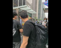 Man grabs and throws product from the store to the ground