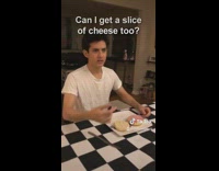 Guy gets sandwich ingredients thrown at him, mustard poured on him