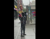 Guy fake trump head good election day 