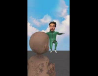 Guy plays red light green light game filter 