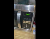 Microwave with zero timer turns on when opened