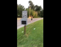 Guy tries to break speed limit running on foot