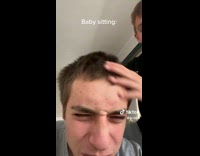 Man Gets Slapped as he Eats Snack