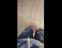 Collab BitchIG2 - Girl wears red crocs in wrong way