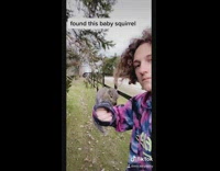Guy finds baby squirrel they become friends 