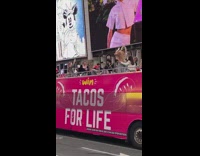 British Band Performs on Tour Bus 