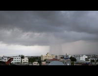 Clouds drop rain on specific area weather