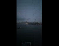 Time lapse of river and sailing boats storm