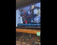 Man fell off the ladder and throws it at the workplace