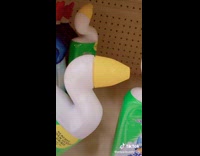 Green cleaning product looks like duck
