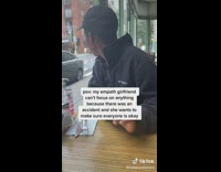 Empath girlfriend reacts to accident during date 