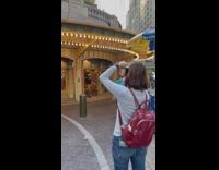 Man dance outside park in daytime at NYC 