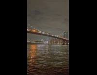 Manhattan bridge at night 