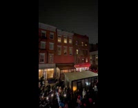 People sing and dance at the roof night in NY 
