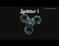 Brown dog barks fidget spinner guy bed 