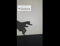 Griddy Hand Shadow Dance on White Background