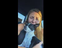 Collab BitchMP - Girl holding dog both are crying