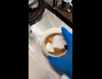 Sister made penis shaped coffee latte art