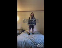 Skit avoiding covid during pandemic but gets something else instead