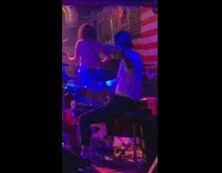 Man plays drum in a band while on a selfie video