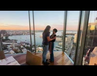 Guy propose ring fall from case building