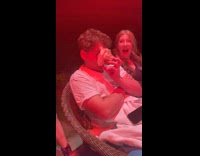 Man Eats Smashed Ice Cream on his Eyeglasses