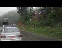 Front of truck damaged but still driven