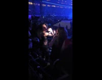 Woman dances for video at Weeknd concert