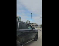 Aftermath of hurricane flood on streets 