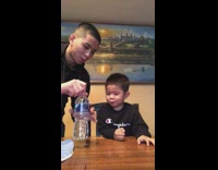 Little boy champion sweater water bottle coin