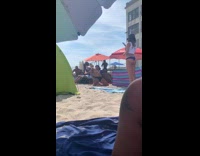 Guy black brief cap sexy video  beach