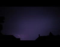 Lightning crawls in sky at slow motion