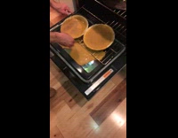 Man spills pumpkin pie on oven 