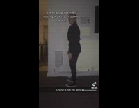 Girl does backflip with filter 