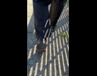 Collab BitchIG2 - Person walks with black shoes that squeaks