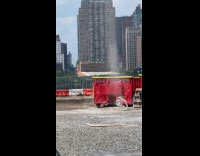 Collab WINY - Dust devil drag plastic at construction area