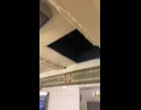 Collab WINY - Water leak from square hole of subway ceiling