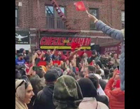 People Sing and Dance as they Celebrate