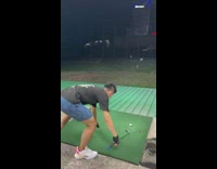 Guy checks wind and ball position and fails 