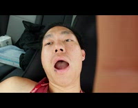 Man Catches Fly with Mouth inside Car