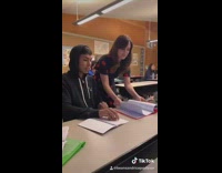 Collab boysIG_Default - Teacher kiss Justin Bieber mistletoe black dress