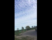 Straight edge of clouds cloudy and clear sky