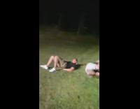 Guy lifts friend in air flips over